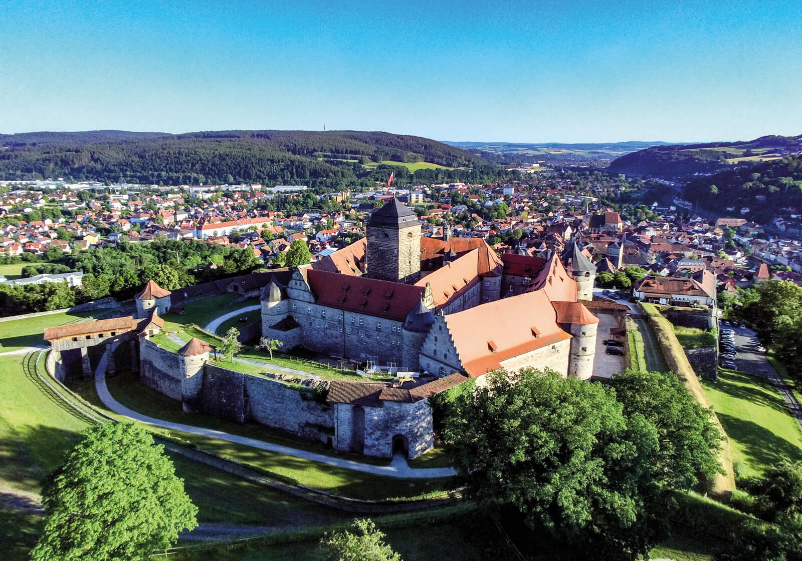 Luftfoto Festung Rosenberg und Kronach (Copyright IG Photo Webster - Maximilian Weber) - Lupe Reisen