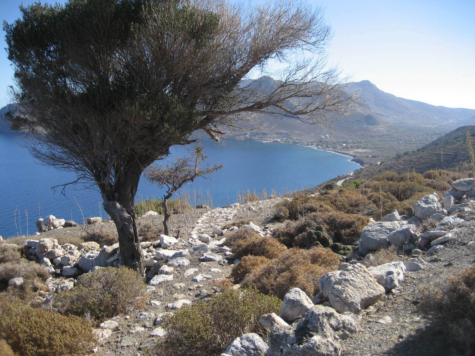 Der ursprngliche Wanderpfad nach Agios Antonios auf Tilos - Lupe Reisen